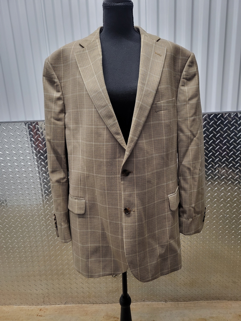 Brooks Brothers 346 Madison Sport Coat Mens 48R 100%  Wool Houndstooth